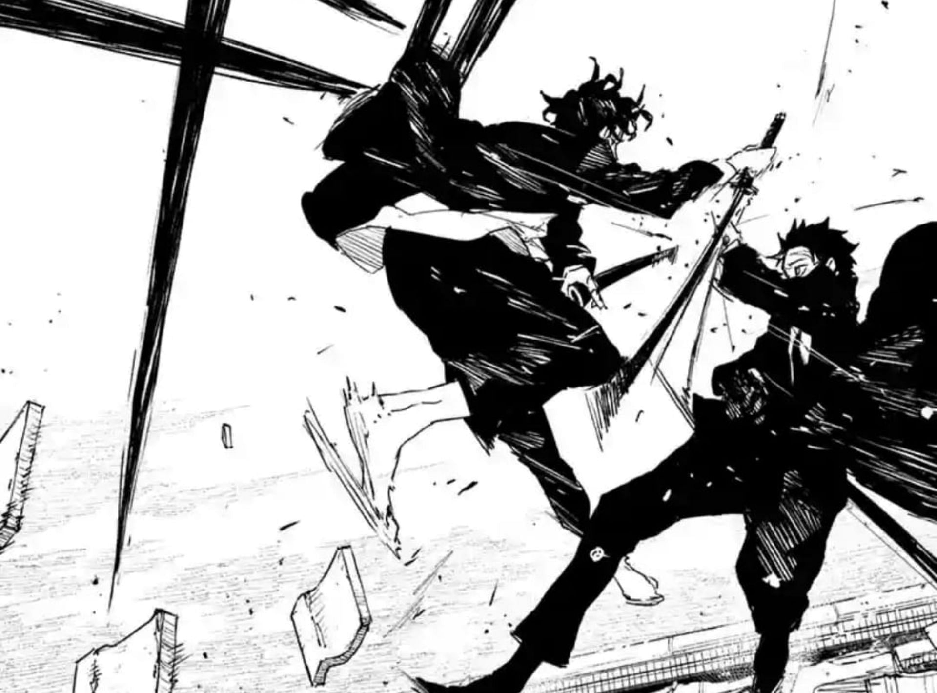 Chihiro takes on Samura (Image via Shueisha)